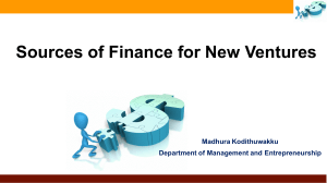 New venture development and sources of financing and Financing choice - Copy