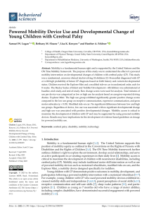 Powered Mobility Device Use and Developmental Change of Young Children with Cerebral Palsy
