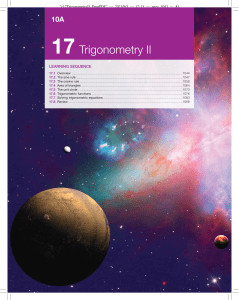 Trigonometry II: Sine Rule, Cosine Rule, Unit Circle