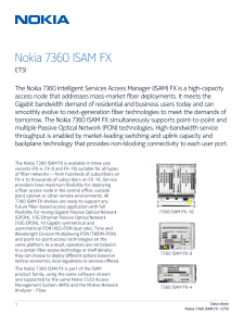 Nokia 7360 ISAM FX ETSI Data Sheet EN
