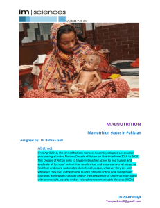 malnutrition ASSIGNMENT