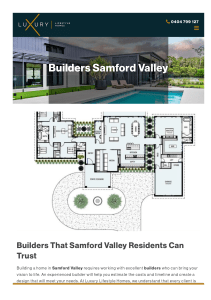 Builders Samford Valley