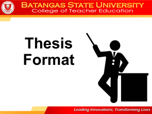 thesis format