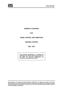 IPS G-SF-900-1997 (U2005) - General Standard for Noise Control & Vibration