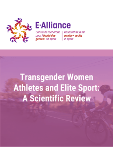 Transgender women athletes and elite sport