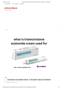 what is triamcinolone acetonide cream used for