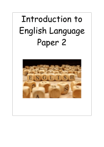 Introduction to English Language Paper 2