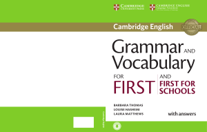 thomas barbara hashemi louise grammar and vocabulary for first certificate