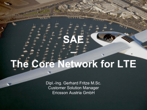 SAE CORE Network for LTE