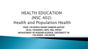 Health and population health