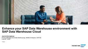 Enhance your DW with SAP Data Warehouse Cloud