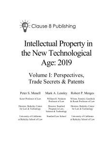 Intellectual property: in the new technological age 