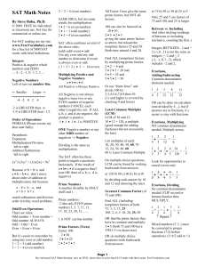 Math Notes (sat) - Steve Baba