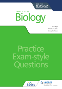 IB DP Biology Practice exam-style questions(Hooder, the third version)