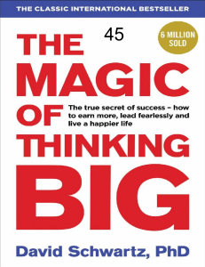 THE MAGIC OF THINKING BIG