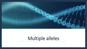 multiple alleles