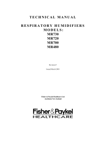 Fisher Paykel Humidifiers 700-730 - Service manual