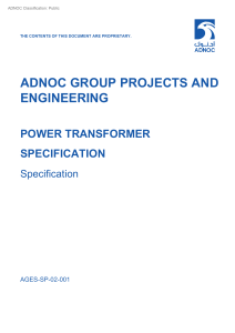 Power Transformer Specification