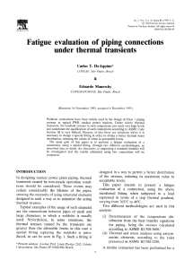 Fatigue evaluation of piping connections