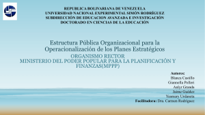 Estructura Pública Organizacional para la Operacionalización de los