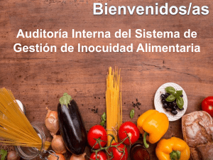 Auditoría Interna del Sistema de Gestión de Inocuidad Alimentaria