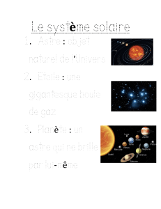 Tracing Le systeme solaire