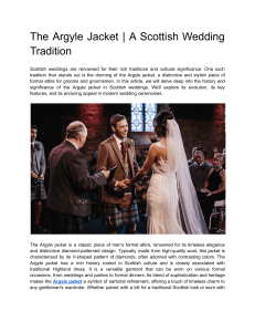 The Argyle Jacket   A Scottish Wedding Tradition