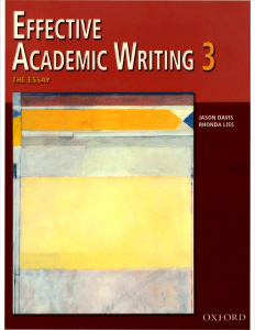 Effective Academic Writing 3 - The Essay RED