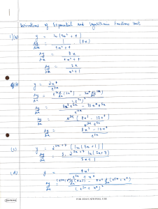 DerivativesExponential&LogarithmicFunctions