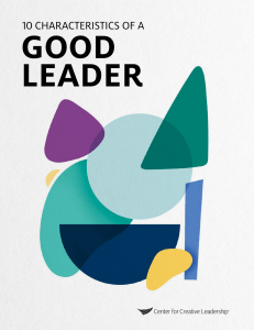 10 characteristics of a good leader