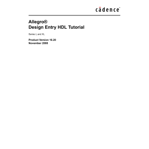 Allegro Design Entry HDL Tutorial