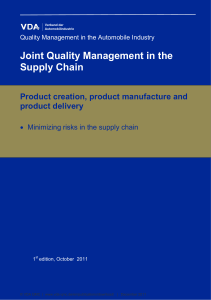 Joint Quality Management in the Supply Chain
