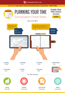 Indonesian planning your time