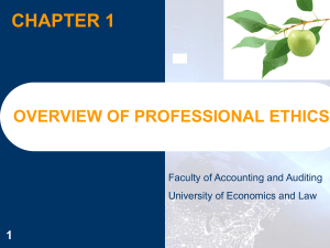 Chapter 01 Professional Ethics Overview