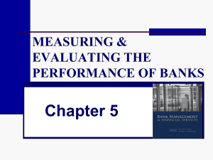 CHAP 5 Measuring and evaluating the performance of banks