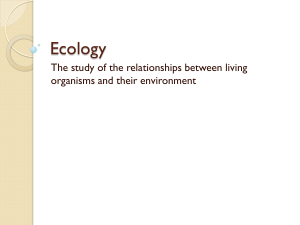 Notes on Ecology Part 1