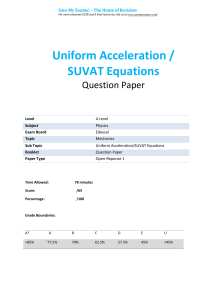 101.1 - uniform acceleration  suvat equations qp (1)