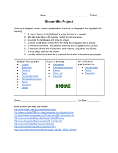 Biome Mini Project