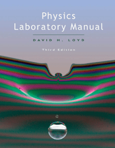 physics Lab Manual 5e
