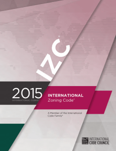 2015 International Zoning Code (IZC) 6th Edition