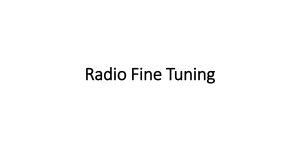 ALCATEL Radio Fine Tuning