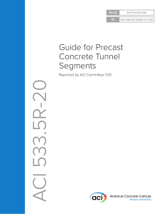 ACI 533.5R-20 Guide for Precast Concrete Tunnel Segments