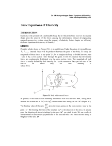 Elasticity Equations: Stress, Strain, and Equilibrium