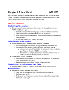 APUSH Chapter 1 A New World 1491-1607