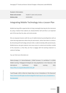 Mobile Learning Lesson Plan Assignment