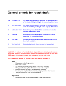 Rough Draft Rubric for Research Paper 2023