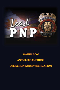 MANUAL ON ANTI-ILLEGAL DRUGS OPERATION AND INVESTIGATION