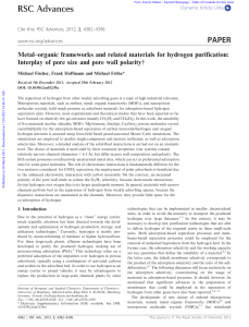 Hydrogen Purification with MOFs: Pore Size & Polarity