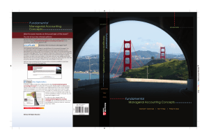 Fundamental Managerial Accounting Concepts , Fourth Edition