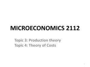 Theory of a firm theory of costs